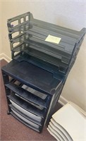 Black File Holder with Drawers (Top)