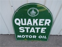 Double Sided Quaker State Motor Oil Sign