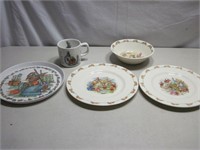 Bunnykins & Wedgwood Rabbit Plates/Bowl/Mug