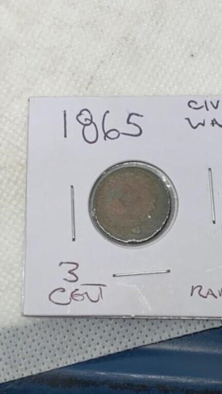 1865 3-cent piece