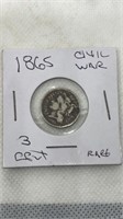 1865 3-cent piece