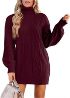 SEALED-Chunky Turtleneck Sweater Dress