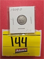 1909-O BARBER DIME