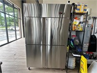 4-Door, Stainless Steel Refrigerator on Casters