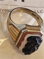 MEN'S 14K ART DECO RING