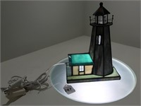 Lighthouse Leaded Glass Lamp