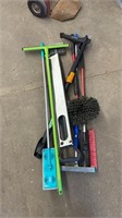 Assortment of garden tools and house hold