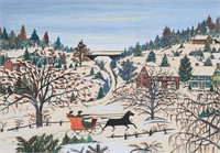 Hattie Brunner Watercolor Winter Scene