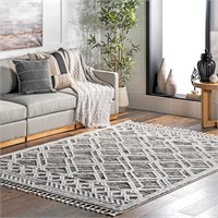 nuLOOM Moroccan Rug  Grey  7'10x10'10