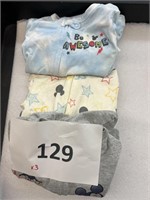 Disney Baby sleepers 3 ct 9M