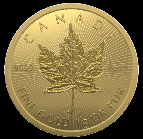 1g Canadian Gold Maple Leaf Coin .9999 fine Gold