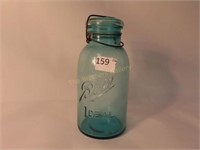 Ball Ideal Blue Glass Jar #6 - 9.5" Tall