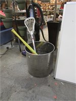 LARGE STAINLESS POT, ETC