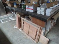 Mobile Steel Frame Timber Top Fabrication Table
