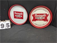 2 Rheingold Extra Dry Lager Beer Trays