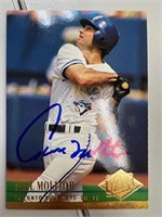 Blue Jays Paul Molitor Signed Card with COA