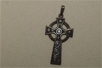 Celtic Cross Silver  Marked Ireland