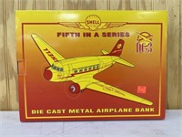 "Shell" Die Cast Plane/Bank