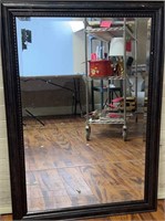 large mirror w wooden frame