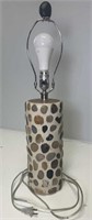 river stone table lamp
