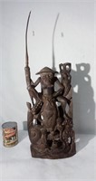 Statue du Dieu de la pêche en bois
