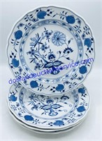 Set of (4) Meissen Porcelain of Germany Blue