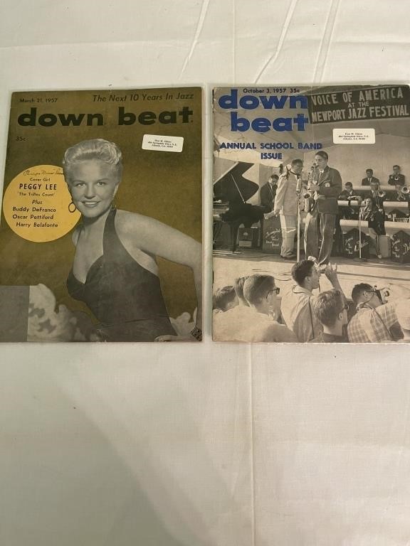 1950s "DOWN BEAT" MAGAZINES - LOT 2