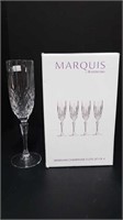 SET OF 4 WATERFORD CRYSTAL CHAMPAGNE FLUTES