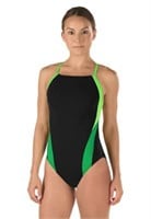 Green Womens Endurance+ One-Piece Swimwear 8