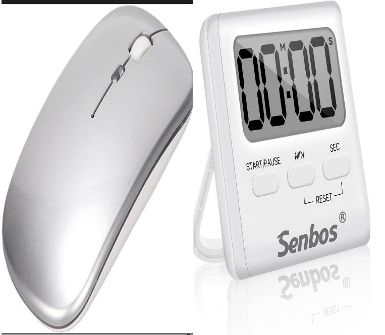 NEW 2PK- Laptop Mouse & Magnetic Kitchen Timer