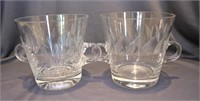 2 ETCHED ICE BUCKETS