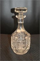 Beautiful Etched And Cut Crystal Decanter