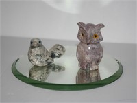 Carved Stone Bird and Owl