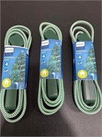 NEW - Lot of 3 Phillips 8ft Braided Extension Cord