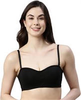 $37  Stretchable Cotton Strapless Bra 36C- RED