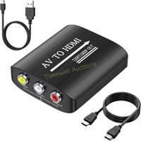 RCA to HDMI Converter with 3.3ft HDMI Cable