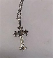 Sterling silver cross necklace