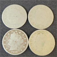 4 - V Nickels 1903-1911