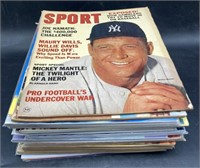 (J) Vintage sports magazines programs and more