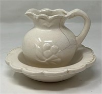 Antique Mini Porcelain Wash Bowl & Pitcher