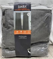 Sun Blk Total Blackout Curtains 2 Panels