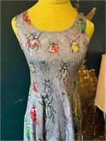 Sz L COWCOW Insect Dress Spandex