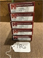 5 Boxes of Hornady 270 Winchester 130 Grain SST