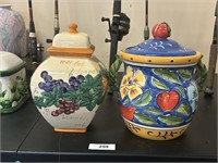 Pair Of Ceramic Cookie Jars
