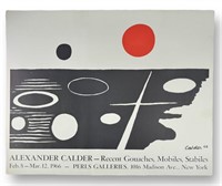 Alexander Calder Gallery Poster NY 1966