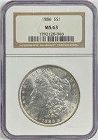 1886 Morgan Silver Dollar MS-63