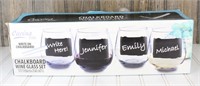 Chalkboard Wine Glass Set