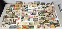 Large Lot of Antique Post Cards- Photos, Military+
