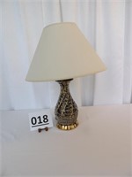 id Century Brutalist Raised Relief Ceramic Lamp