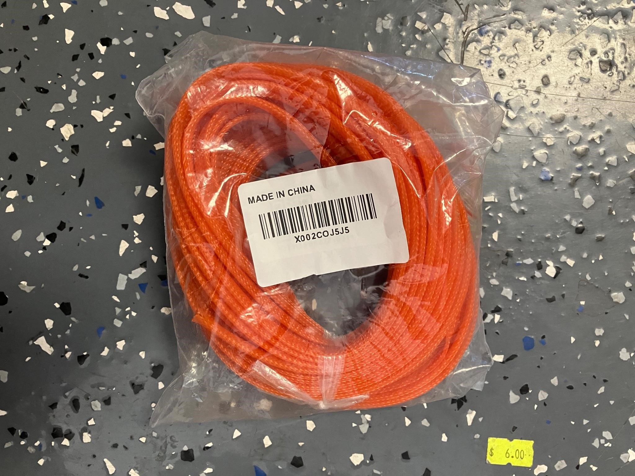 Orange cable sleeves